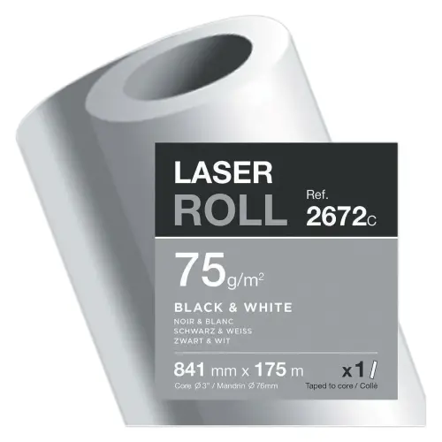 Rouleau de papier blanc pour copieur CLAIREFONTAINE 0,841x175 m - 75g