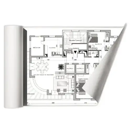 Rouleau de papier blanc pour copieur CLAIREFONTAINE 0,914x175 m - 75g