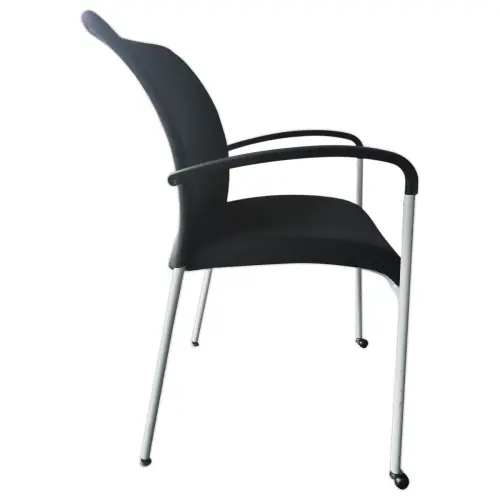 Chaise empilable Dauphin - Noir - Reconditionn&eacute;e 