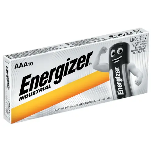 10 Piles alcalines AAA LR3 Energizer Industrial - pack de 10