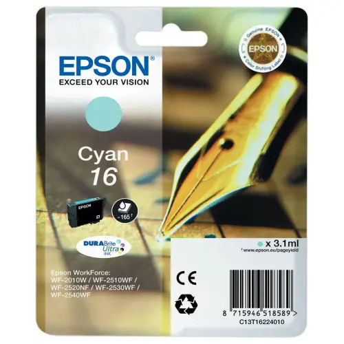 Cartouche T162 Stylo à plume - Cyan - Epson