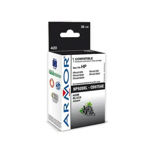 Cartouche éq. HP 920XL - Haute capacité - Noir - OWA