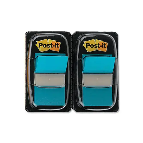 2 Distributeurs de marque-pages bleus souples - Post-it