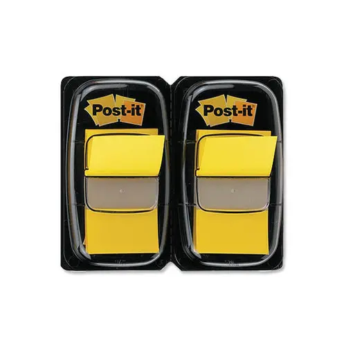 2 Distributeurs de marque-pages jaunes souples - Post-it