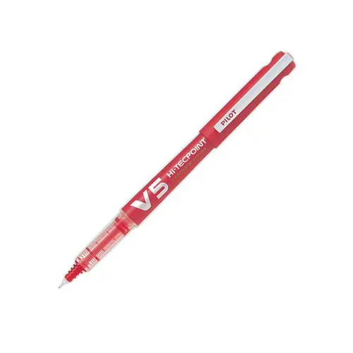 Stylo roller pointe aiguille rechargeable - rouge - V5 PILOT