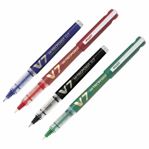 Roller pointe aiguille PILOT Hi-Tecpoint V7 Rechargeable - moyen 
