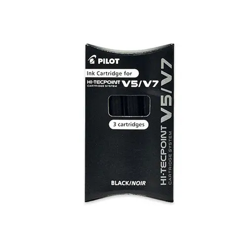 3 Recharges pour stylo V5 / V7 rechargeable PILOT - Noir