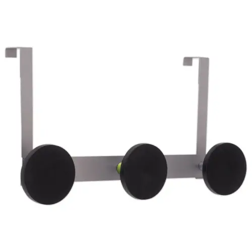 Patère de porte Triple - métal et noir - ALBA