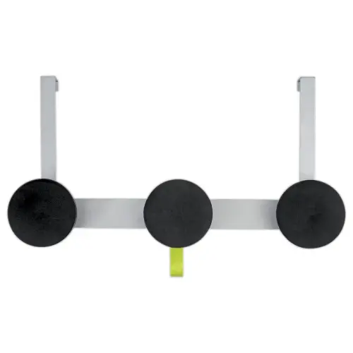 Patère de porte Triple - métal et noir - ALBA