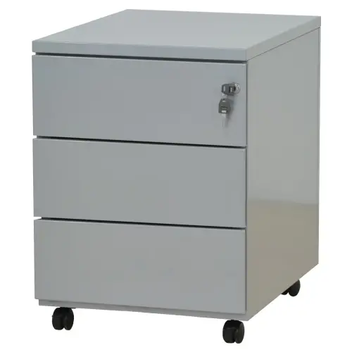 Caisson métallique mobile - 3 tiroirs - Gris clair - VINCO INDUSTRIES