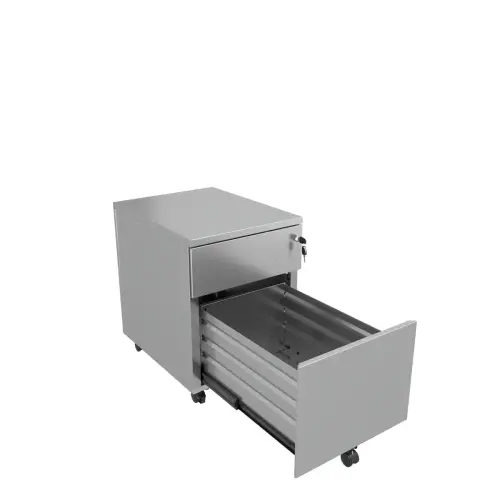 Caisson métallique mobile gris