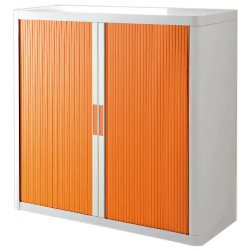 Armoire basse Easyoffice - Orange et blanc - PAPERFLOW