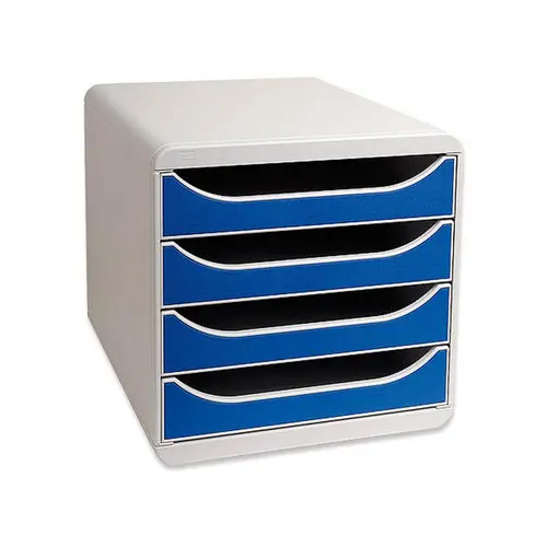 Bloc de classement 4 tiroirs Big Box - bleu - EXACOMPTA