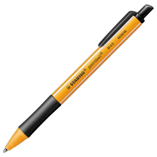 Stylo-bille pointball - Rechargeable - Noir - STABILO