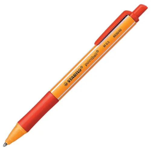 Stylo-bille pointball - Rechargeable - Rouge - STABILO 