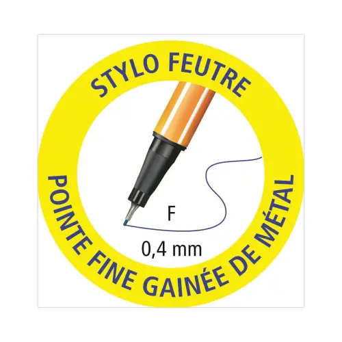 Stylo-feutre point 88 - Pointe fine - Bleu - STABILO