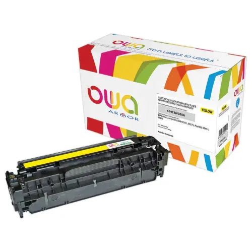 Toner éq. HP CE412A - Jaune - OWA