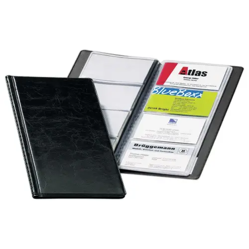Porte-cartes de visite Visifix - Capacité 96 cartes - Noir