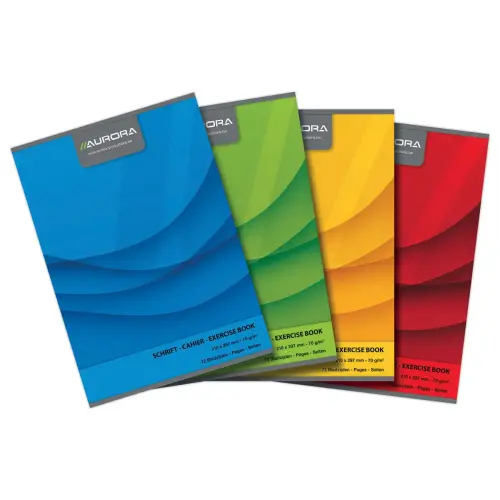 Cahier agrafé Aurora 210x297 mm quadrillé - 5x5 - 70g - 72 pages