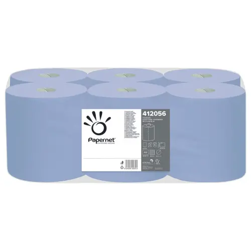 6 Bobines d&eacute;vidage central bleues - Papernet 