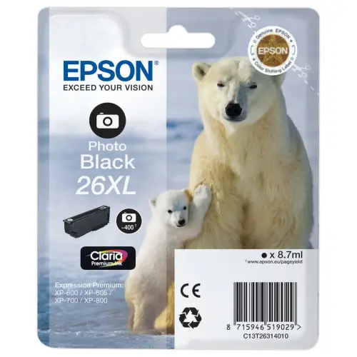 Cartouche Epson T2631 noire photo 