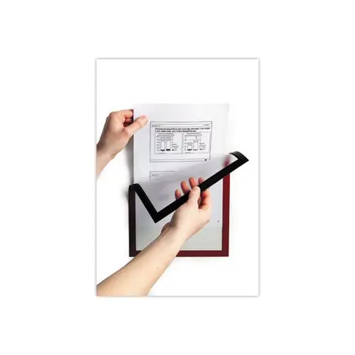 5 Cadres magnétiques Duraframe Magnetic - A4 - Rouge - Durable