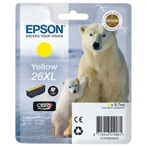 Cartouche Epson T2634 jaune 