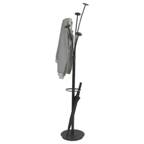 Porte-manteau Festy - 5 patères - Noir - ALBA