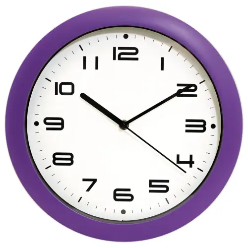 Horloge murale violette 