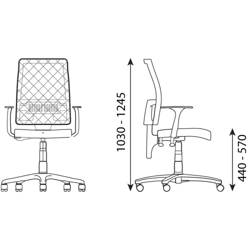 Siège de bureau Taktik synchrone Activ noir avec dossier résille