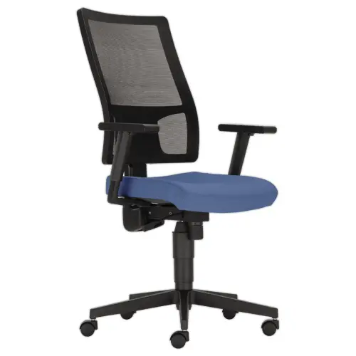 Siège de bureau synchrone Taktik - Gris bleu dossier résille