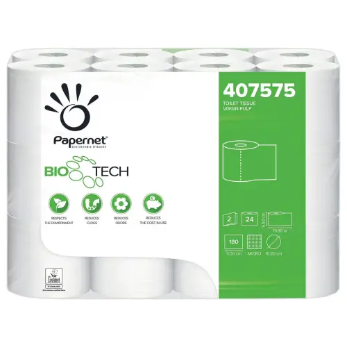 96 rouleaux de papier toilette Bio Tech - PAPERNET