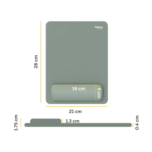 Tapis souris repose-poignet XL Breyta - Vert sauge - FELLOWES 