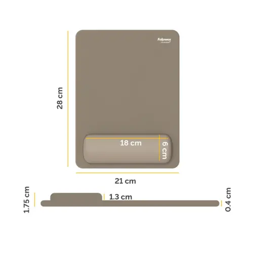 Tapis souris repose-poignet XL Breyta - Sable - FELLOWES