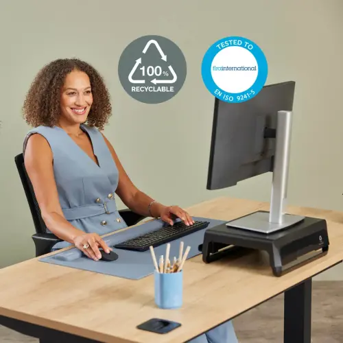 Repose-poignets clavier Breyta - Bleu gris - FELLOWES 