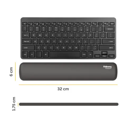 Repose-poignets clavier compact Breyta - Noir - Fellowes 