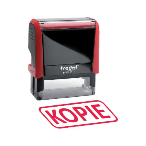 Timbre &agrave; formule commerciale  X-Print "Kopie" - rouge 
