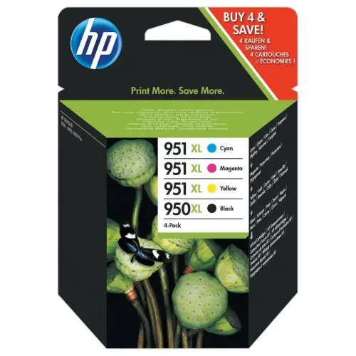 4 Cartouches 950/951 - 6ZC65AE - Noir et Couleurs - HP 