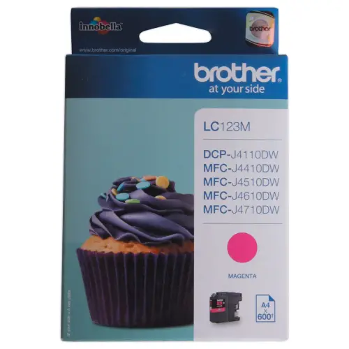 cartouche jet d'encre BROTHER magenta LC123M haute capacité
