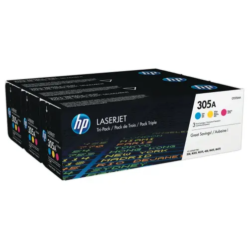 3 Toners HP 305A LaserJet - CF370AM - Couleurs - HP 