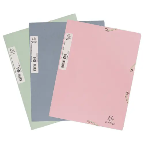 Chemise élastiques 3 rabats AutentiK - Carte recyclée - EXACOMPTA