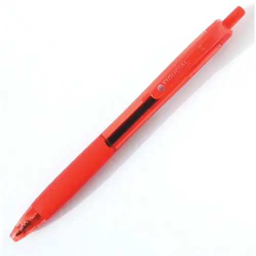Stylo bille r&eacute;tractable - Avec grip - Ecriture moyenne - Rouge - FIDUCIAL 