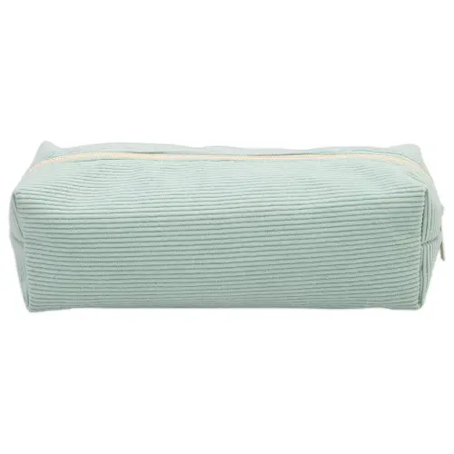 Trousse rectangulaire - Velours vert clair - Sign