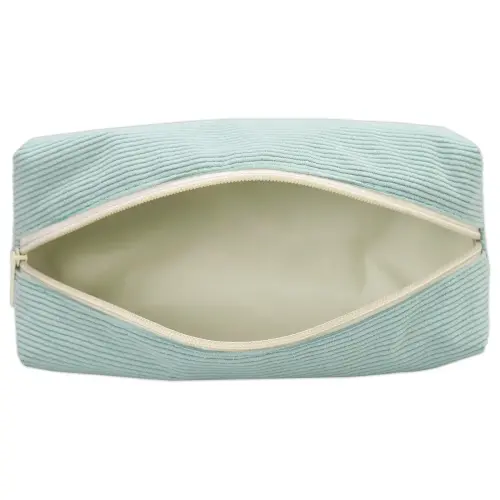 Trousse rectangulaire - Velours vert clair - Sign
