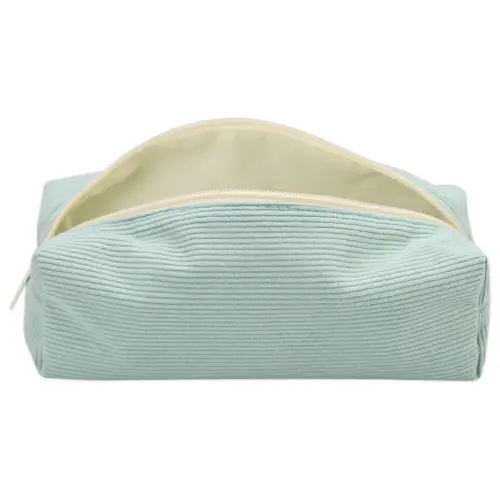 Trousse rectangulaire - Velours vert clair - Sign
