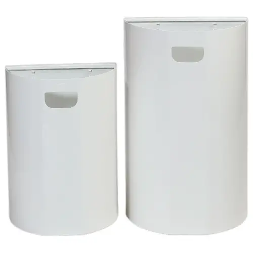 Collecteur mural demi-lune - 20L - Blanc