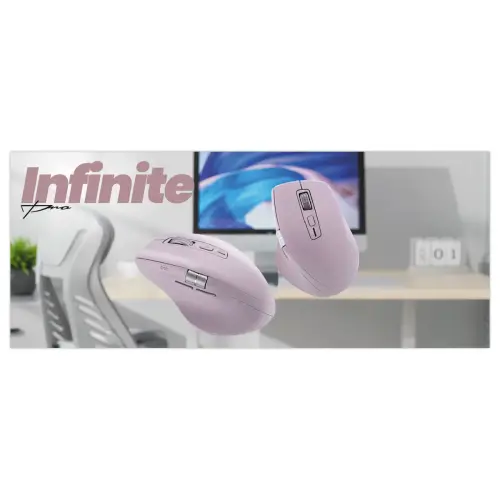 Souris sans fil INFINITEPRO - Rechargeable - Rose - T'NB 