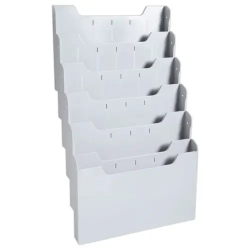 Trieur mural modulable - Horizontal - 6 compartiments - Gris - EXACOMPTA