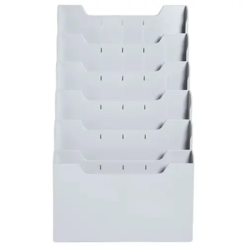 Trieur mural modulable - Horizontal - 6 compartiments - Gris - EXACOMPTA