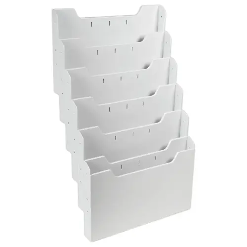 Trieur mural modulable - Horizontal - 6 compartiments - Gris - EXACOMPTA